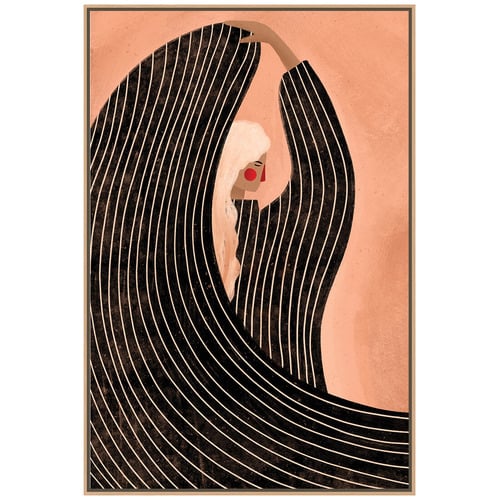 The Woman in the Black Dress Canvas Wall Art