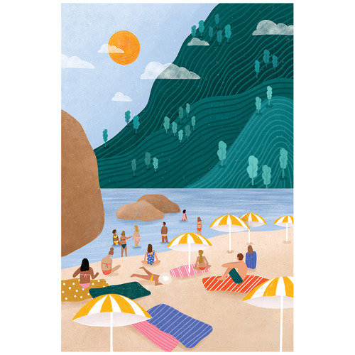 Coastal Holiday Canvas Wall Art