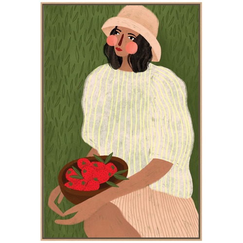 Cheeky Strawberries Canvas Wall Art