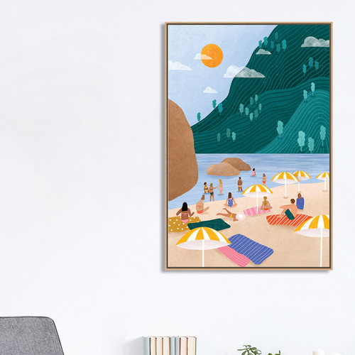 Coastal Holiday Canvas Wall Art