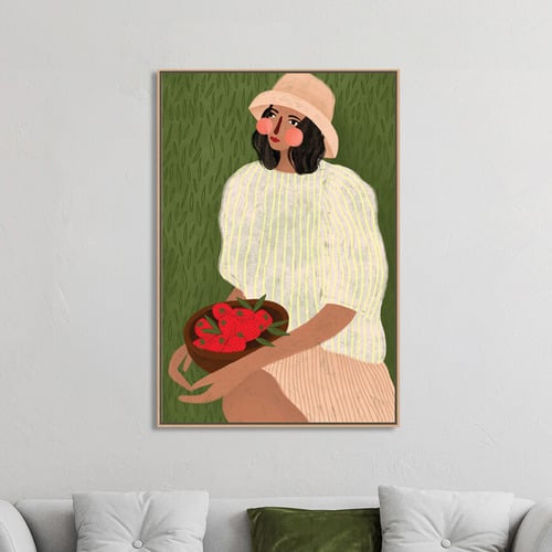 Cheeky Strawberries Canvas Wall Art