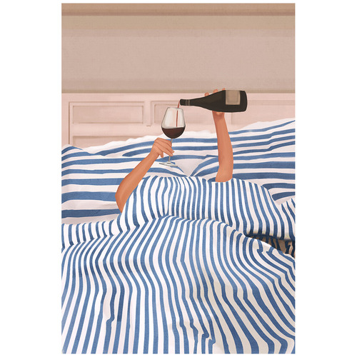 Morning Red Wine Canvas Wall Art