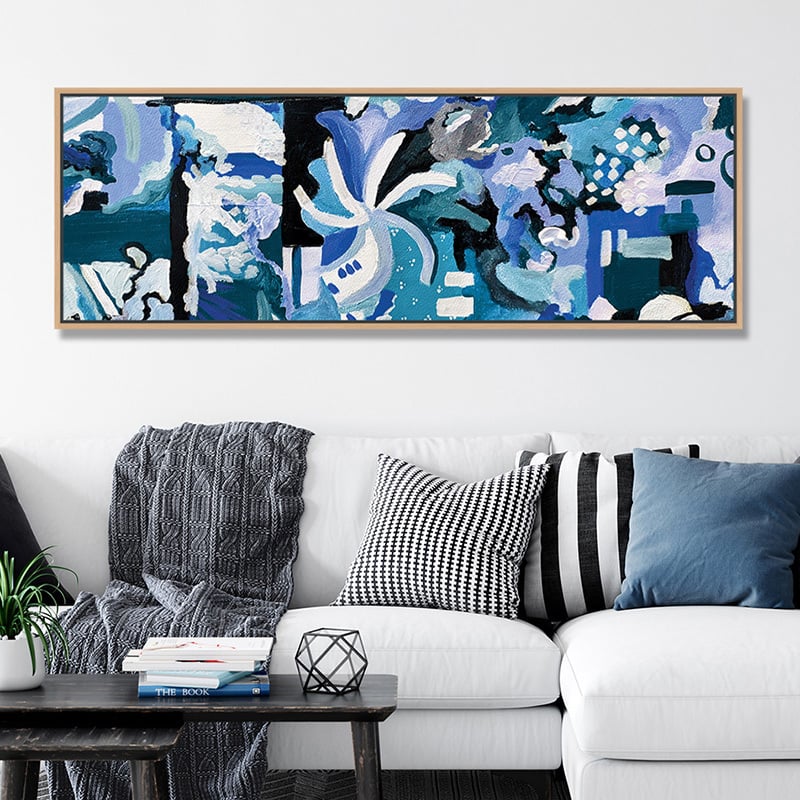 Blue Meandering II Canvas Wall Art
