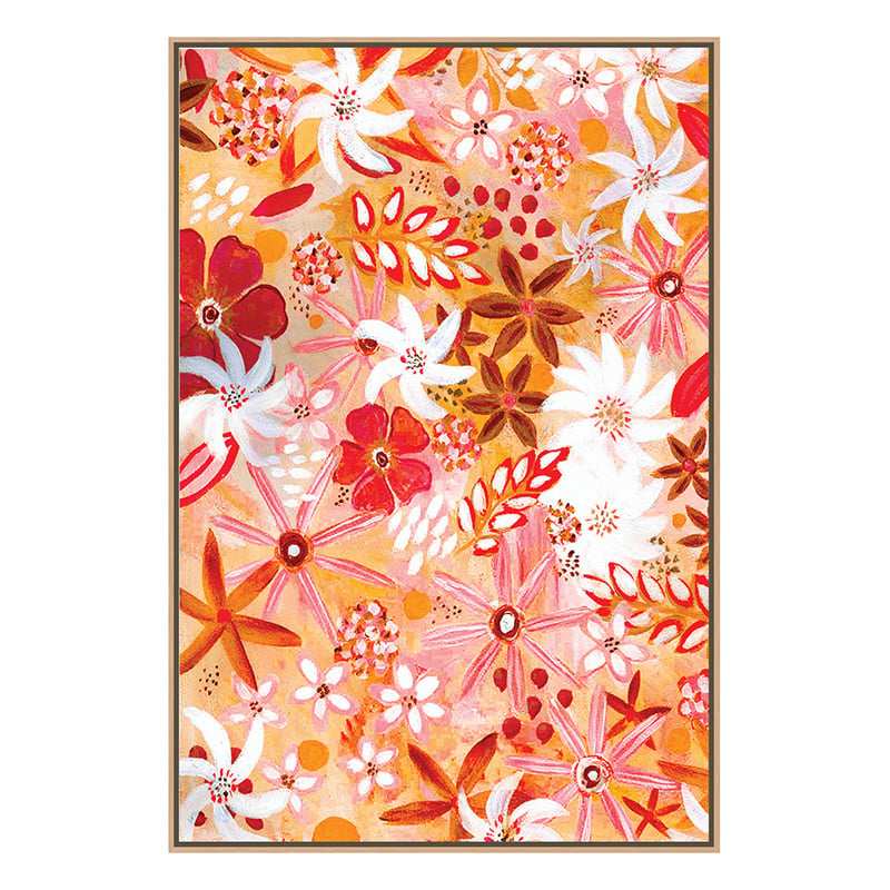 Red Enchanted Garden I Canvas Wall Art