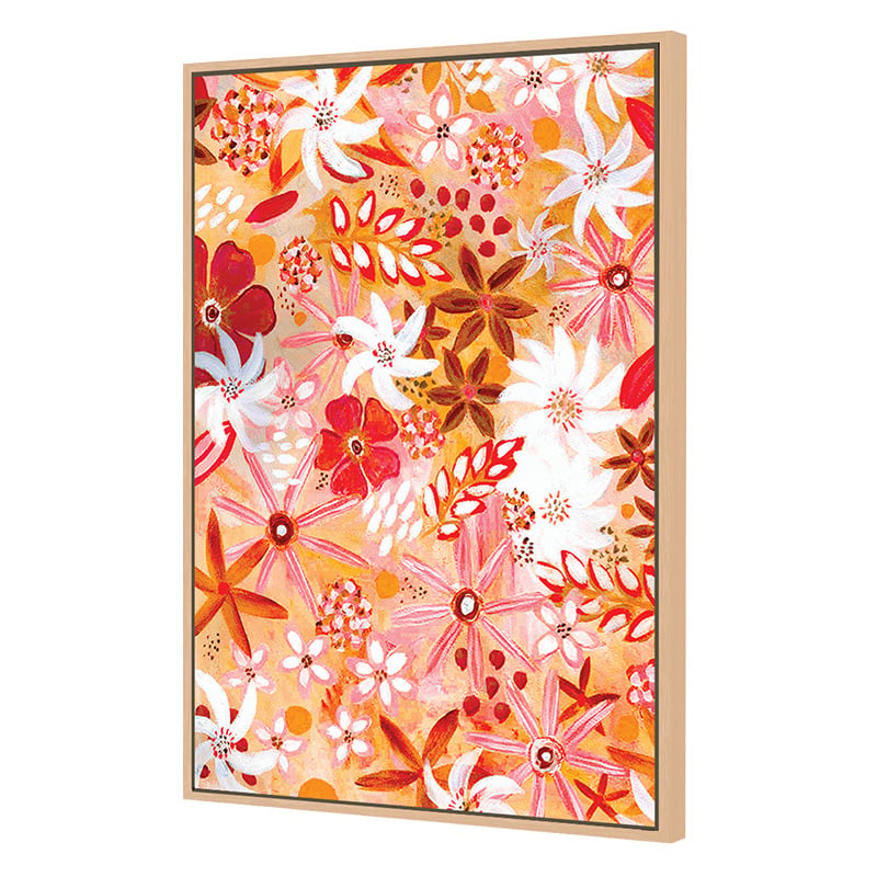 Red Enchanted Garden I Canvas Wall Art