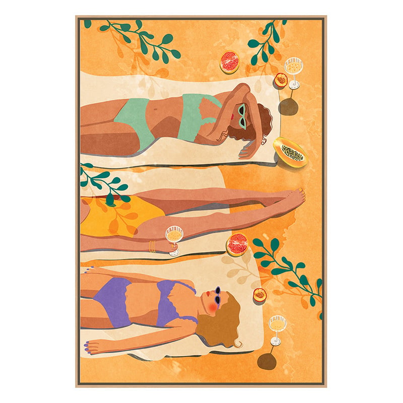 Summer Girls Canvas Wall Art