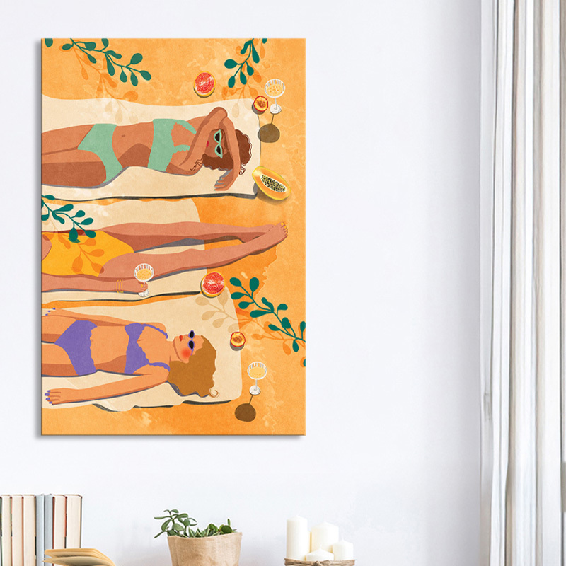 Summer Girls Canvas Wall Art