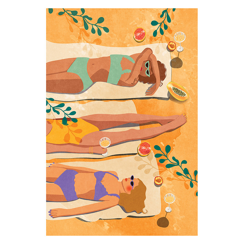 Summer Girls Canvas Wall Art
