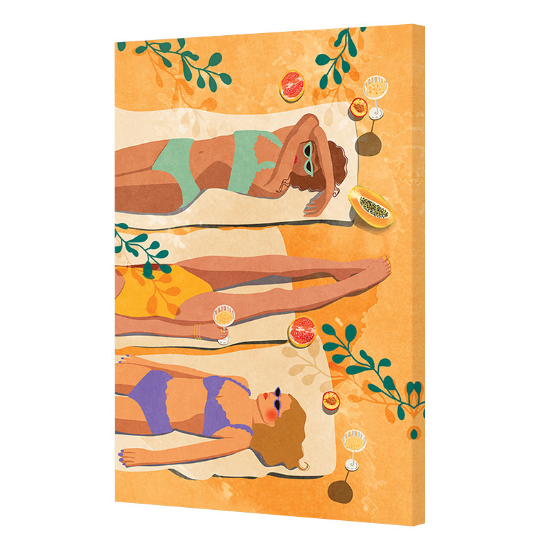 Summer Girls Canvas Wall Art