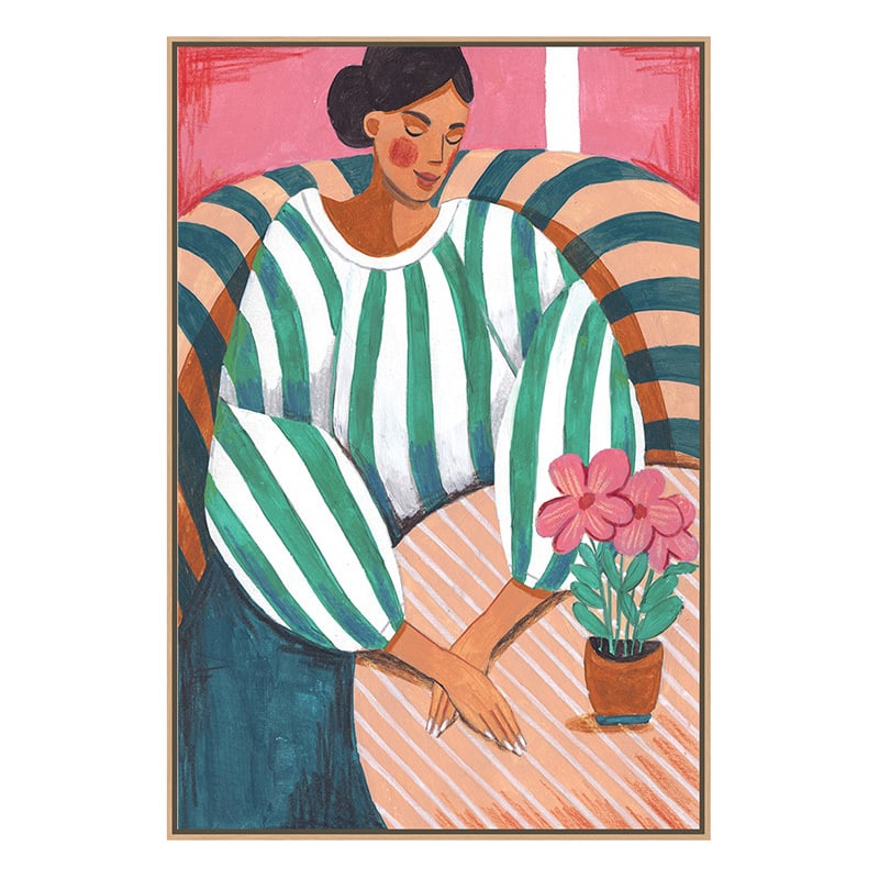 Caroline in Thought Canvas Wall Art