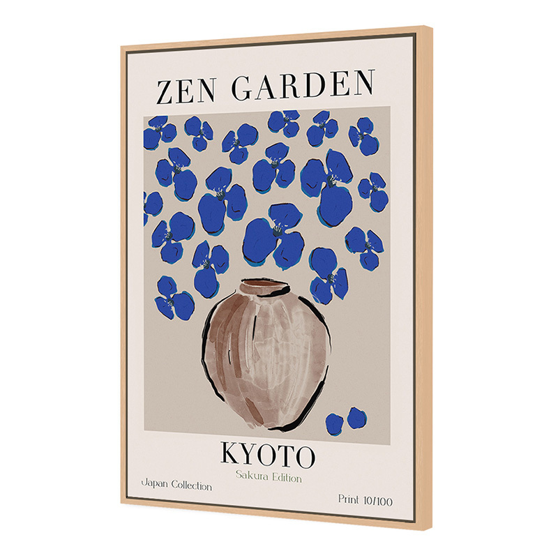 Cerulean Blossoms Canvas Wall Art