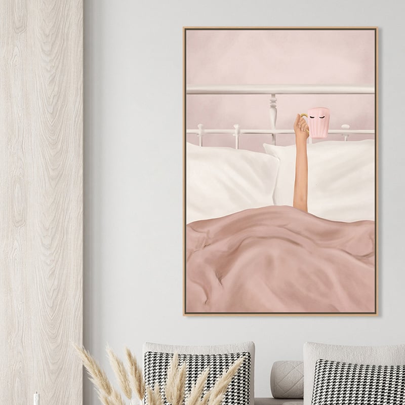 Morning Coffee in Bed Canvas Wall Art