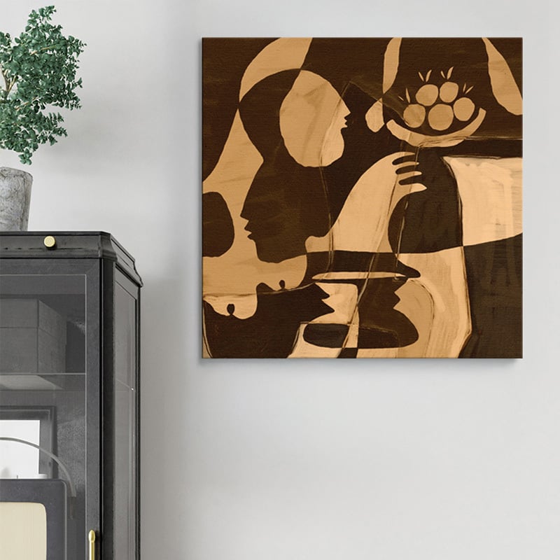 Brown Essence Canvas Wall Art