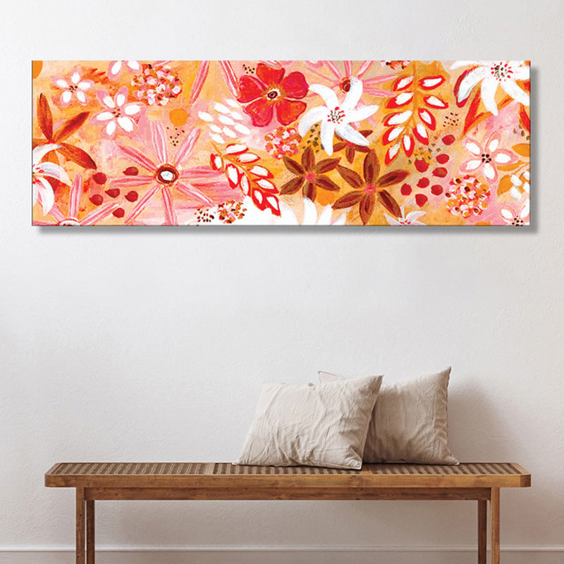 Red Enchanted Garden II Canvas Wall Art