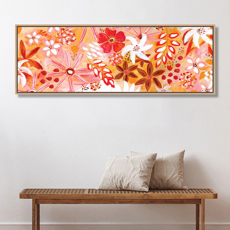 Red Enchanted Garden II Canvas Wall Art