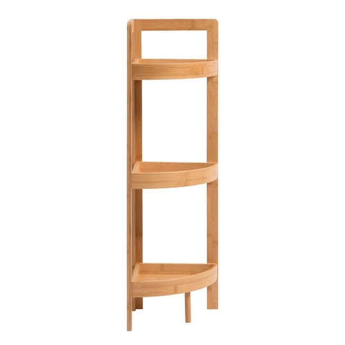 Okin 3 Tier Bamboo Corner Shelf