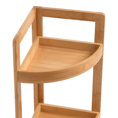 Okin 3 Tier Bamboo Corner Shelf