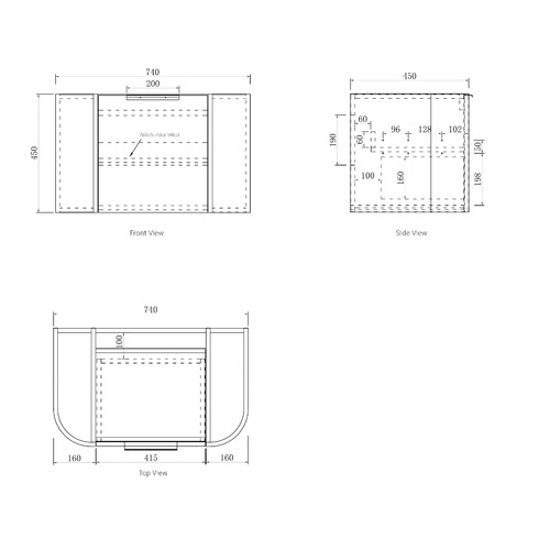 Single Drawer Bondi Wall Hung Vanity