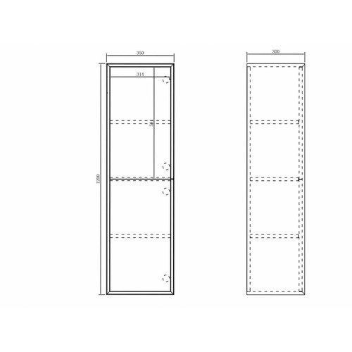Matte White Noosa Wall Hung Bathroom Cabinet