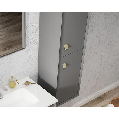 Matte Grey Boston Wall Hung Bathroom Cabinet