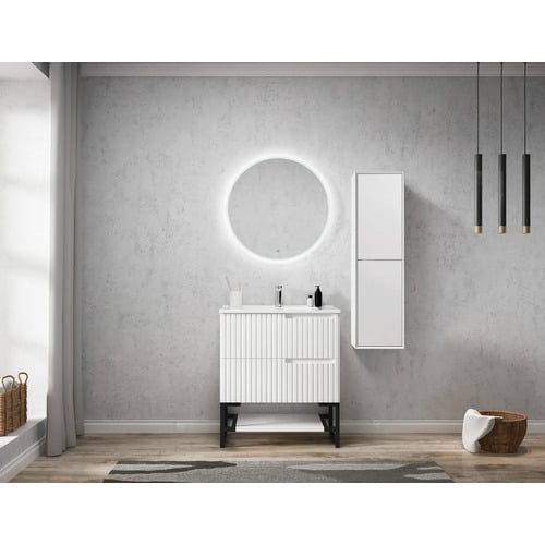 Matte White Noosa Wall Hung Bathroom Cabinet
