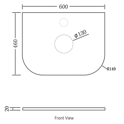 OttiAustralia 60cm Bondi Pure White Wall Hung Vanity Temple & ster