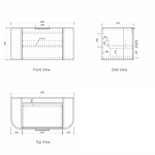 Bondi Pure White Wall Hung Vanity
