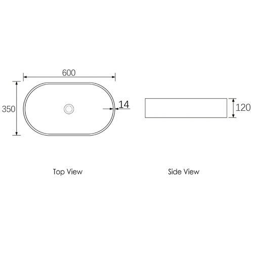 Clayton 600mm Concrete Above Counter Basin