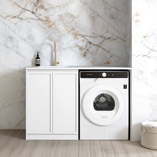 Hampshire Laundry Cabinet with 1300mm Extended Countertop & Sink