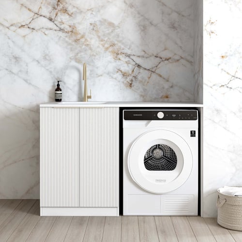 Bondi Laundry Cabinet with 1300mm Extended Countertop & Sink