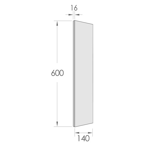 White Polyurethane 600mm Cabinet Filler