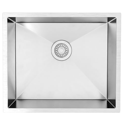 Marlo 650mm Matte Black Laundry Cabinet with White Countertop & Sink