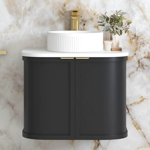 Hampshire 600mm Wall Hung Single Vanity with Stone Countertop