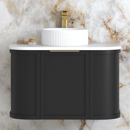 Hampshire 750mm Wall Hung Single Vanity with Stone Countertop