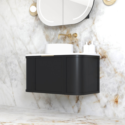 Hampshire 900mm Wall Hung Single Vanity with Stone Countertop