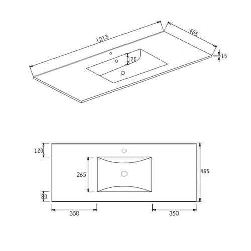 Laguna 1200mm Wall Hung Vanity Package with Shaving Cabinet