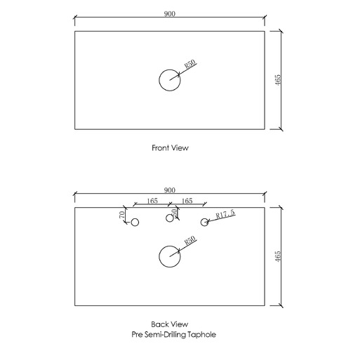 Laguna 900mm Wall Hung Vanity Package with LED Mirror
