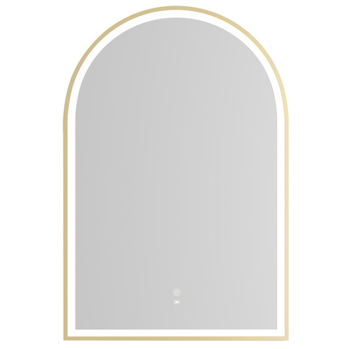 Archie 900 x 600mm Arched Metal LED Bathroom Mirror