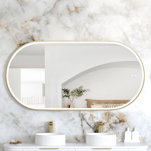 Noosa Oval Metal LED Bathroom Mirror
