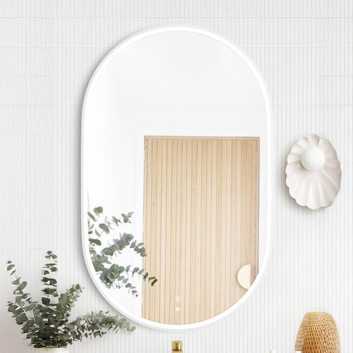 Noosa 900 x 600mm Oval Metal LED Bathroom Mirror