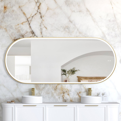 Noosa Oval Metal LED Bathroom Mirror