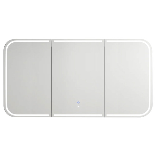 Newport 1500mm Matte White LED Mirrored Shaving Cabinet