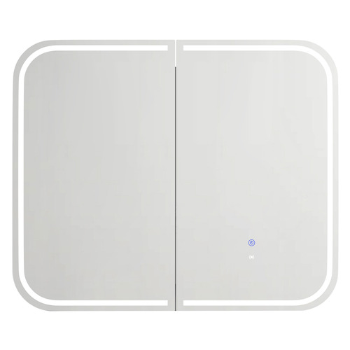 Newport 900mm Matte White LED Mirrored Shaving Cabinet
