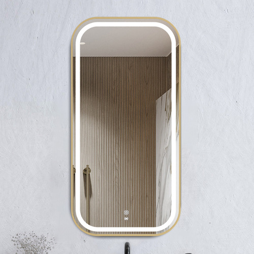 Newport 900 x 450mm Rectangle Metal LED Bathroom Mirror