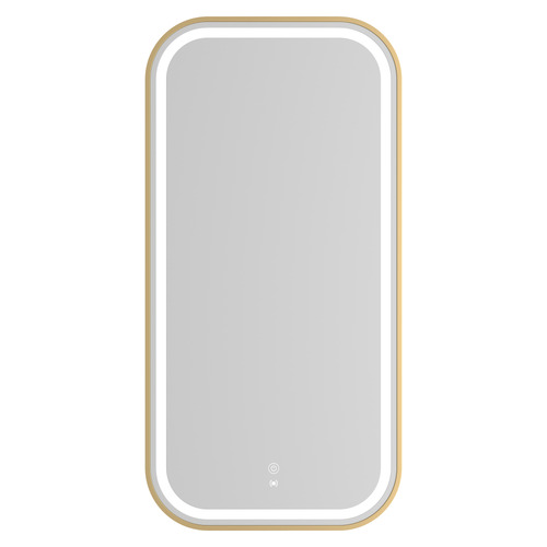 Newport 900 x 450mm Rectangle Metal LED Bathroom Mirror