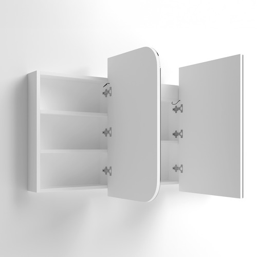 Newport 1500mm Matte White LED Mirrored Shaving Cabinet