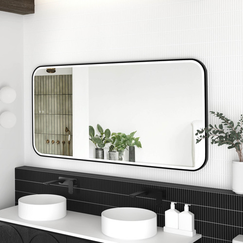 Newport Rectangle Metal LED Bathroom Mirror