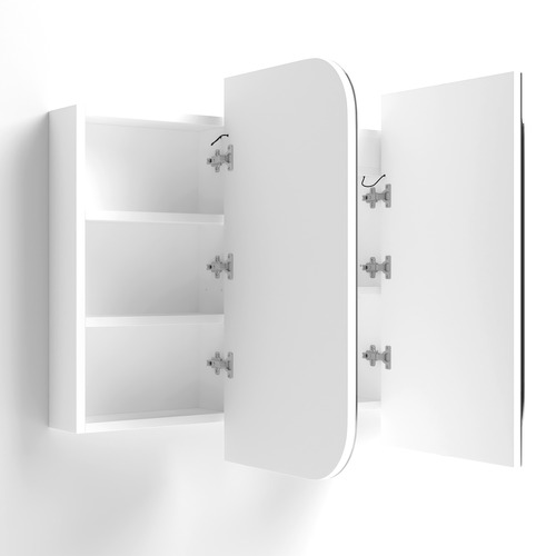 Newport 1200mm Matte White LED Mirrored Shaving Cabinet
