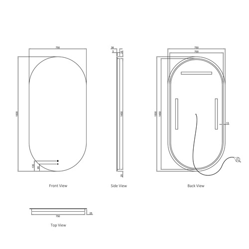 Noosa Oval LED Bathroom Mirror