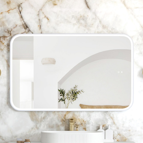 Newport Rectangle Metal LED Bathroom Mirror